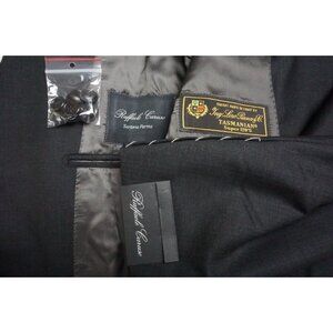 Raffaele Caruso Gray Loro Piana S120s Wool 2 Pc Suit Jacket Pant 44R NEW